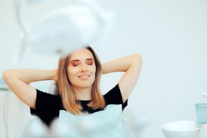 woman at dentist office