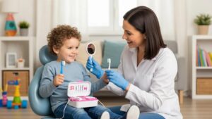 parent-and-child-role-playing-a-dental-visit-at-home-with-a-toy-dental-kit