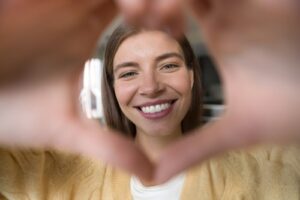 woman smiling